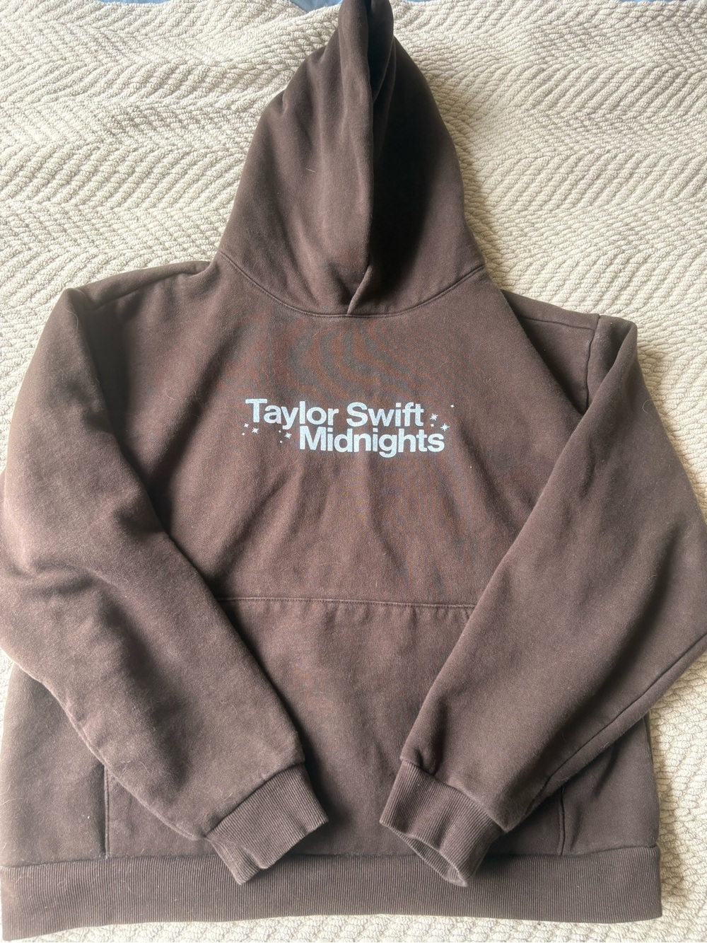 Taylor Swift Midnights Brown Hoodie with White Logo